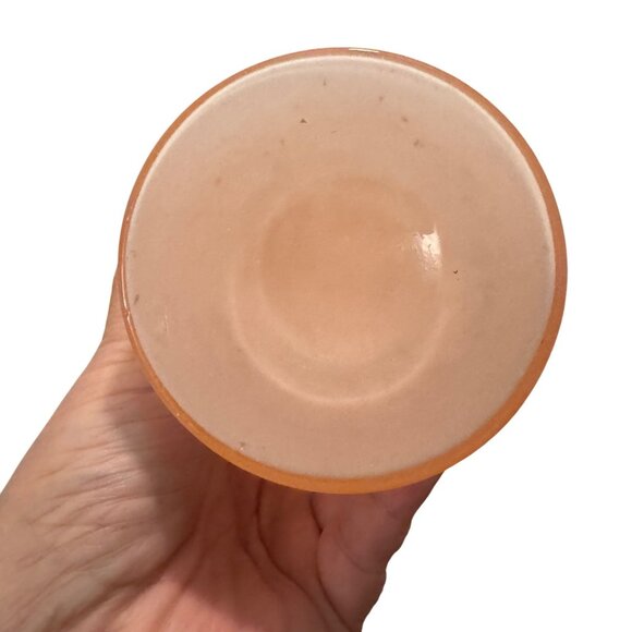 Fenton Glass Pink Rose Overlay Vase Ruffle Edge Vintage 1940s 8.5" - Picture 5 of 8